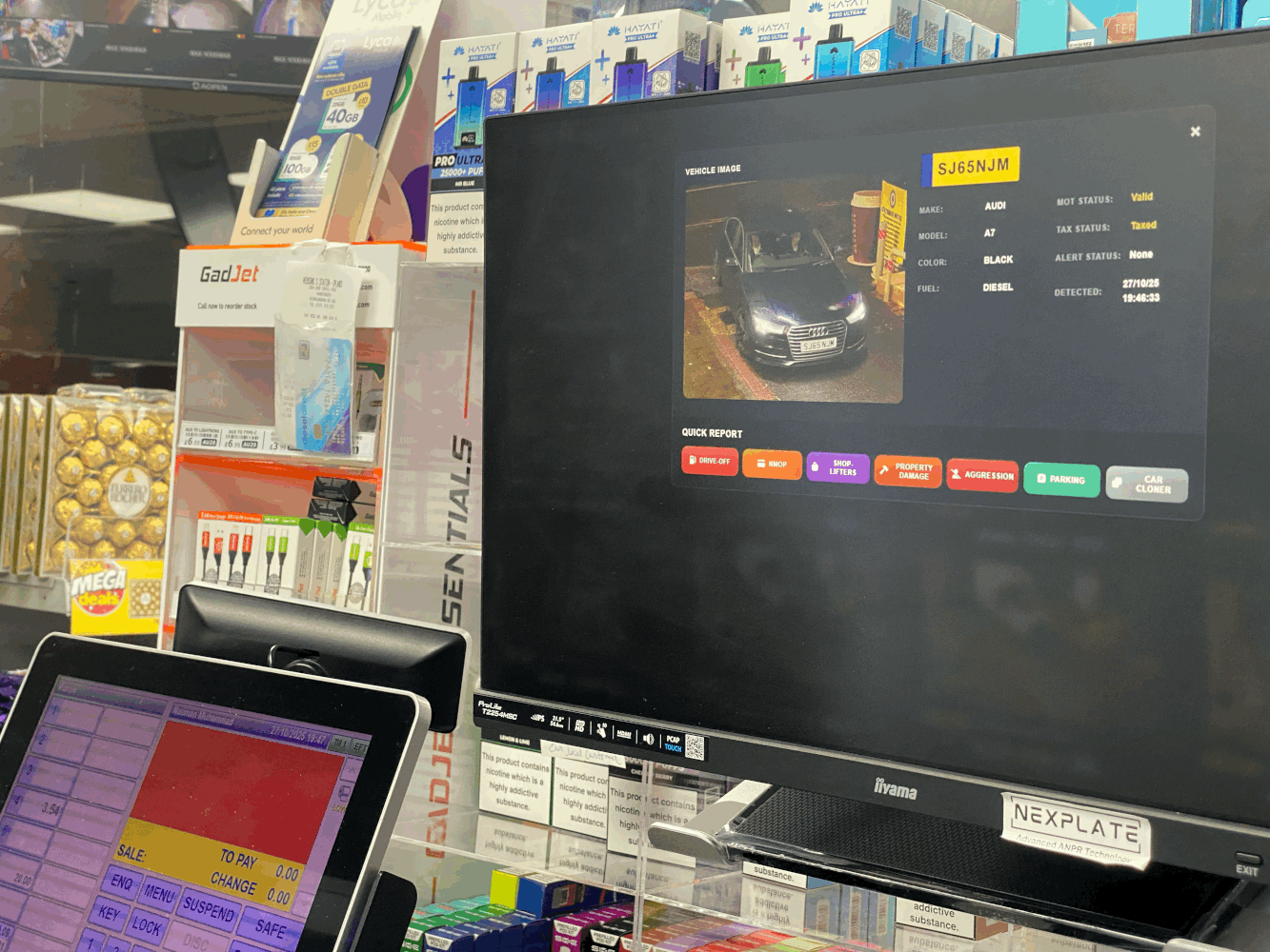 A Picture of fueldriveoff.co.uk dashboard in Mibsons uplands service station.